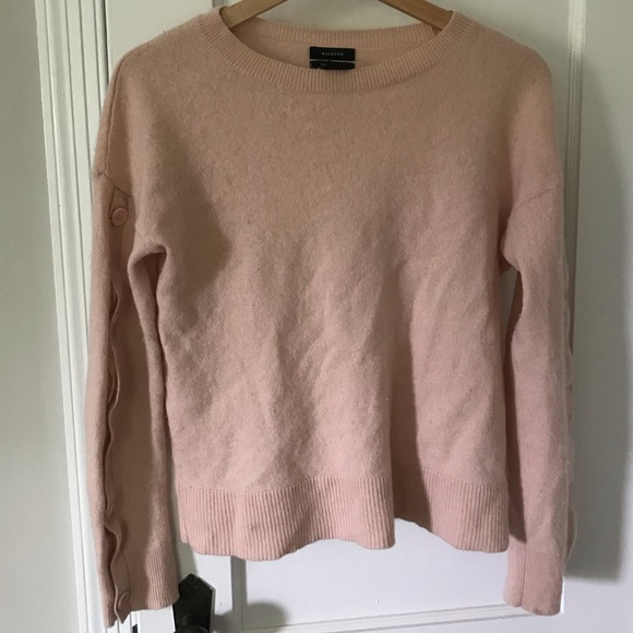 EUC - Cashmere/Wool Button Sleeve Sweater - Picture 4 of 8
